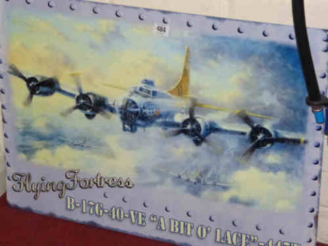 Enamel Sign, Flying Fortress