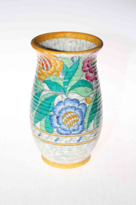Crown Ducal Charlotte Rhead floral vase, 22cm high.