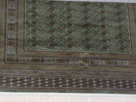 Green Ground Bokhara Carpet, 2.30m x 1.50m