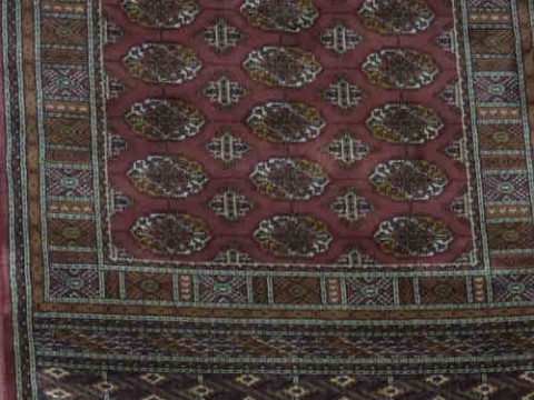 Rose Ground Bokhara Runner, 2.80m x 0.75m