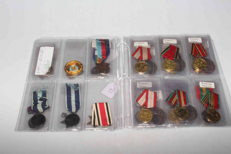 Collection of military medals including WWI Victory medal (19470 PTE W. I. Mycock Lancashire Fusiliers), WWI war medal (62113 PTE C. Hogarth York Reg), France and Germany, Atlantic and Burma stars, first tribute of great war 1919, Special Constabulary (Ch