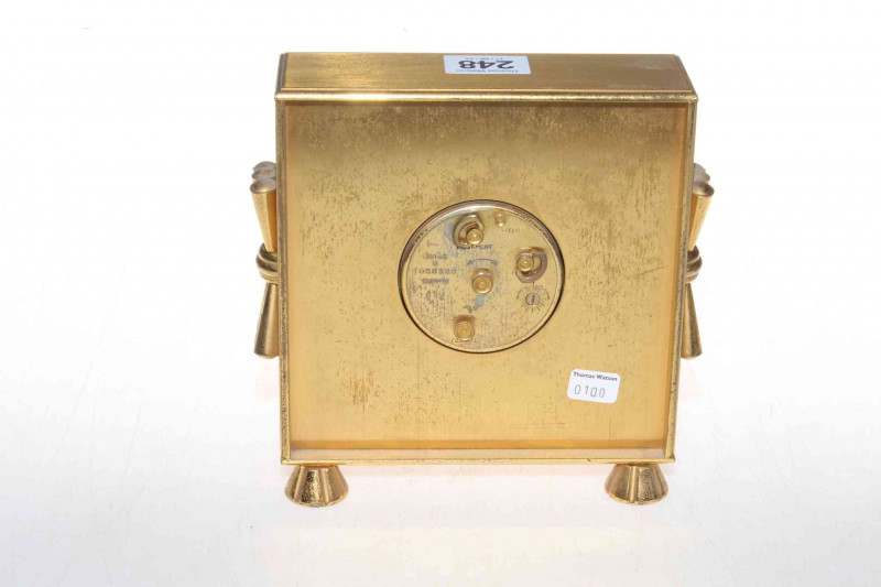Vintage Imhof gilt mantel clock, 16cm.