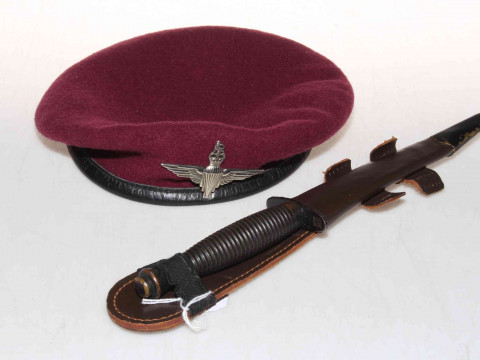 Falkland War 'Parachute Regiment' framed colours, Fairburn Sykes, together...