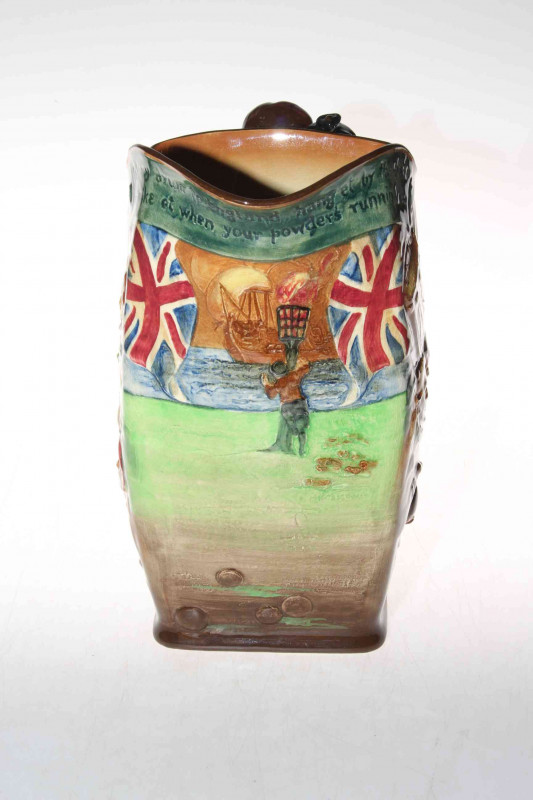 Royal Doulton 'The Drake' jug, no. 406, 28cm high.
