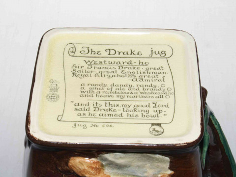 Royal Doulton 'The Drake' jug, no. 406, 28cm high. thumbnail
