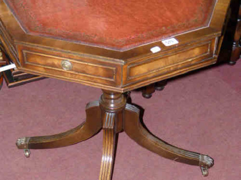 Bevan Funnell Limited Octagonal Four Drawer Revolving Occasional Table