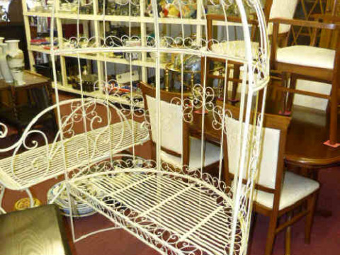 Wrought Metal Arched Garden Bench