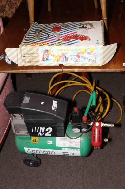 Airmate Nimbus 25025 compressor and spray paint kit.