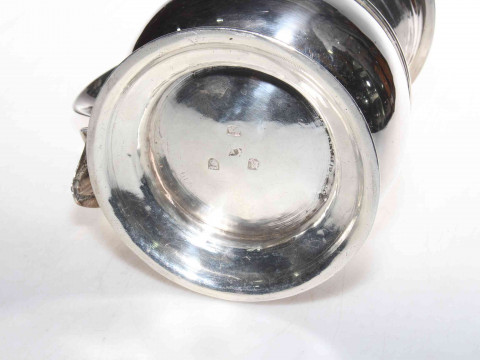 Good George III silver baluster covered tankard by John King, London 1772, having good hallmarks to base and inside domed lid, 21cm high, 25toz. thumbnail