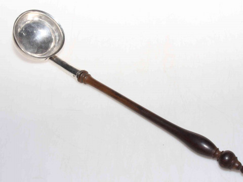 George III Newcastle hallmarked silver toddy ladle, marks a little indistinct,...