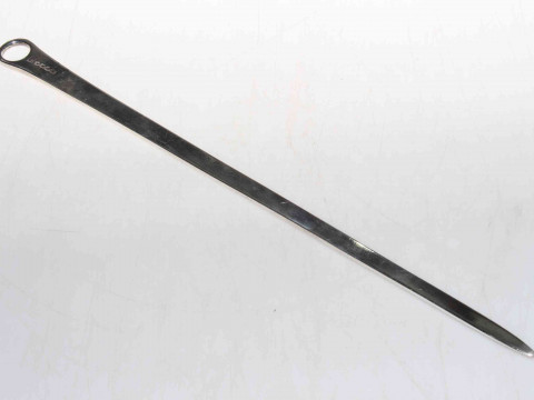 Peter & William Bateman silver meat skewer, London 1806, 35cm length.