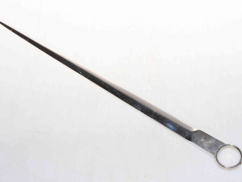 Eley, Fearn and Chawner, silver meat skewer, London 1812, 33cm length.
