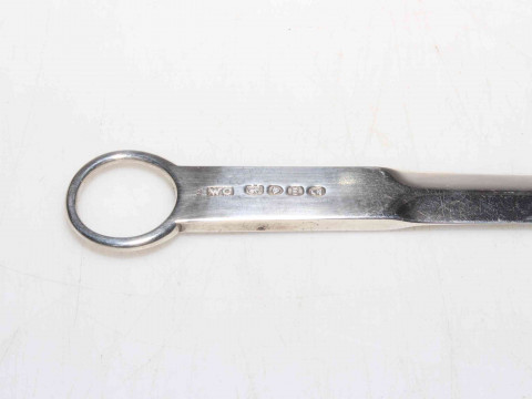 William Chawner silver meat skewer, London 1827, 32.5cm length. thumbnail