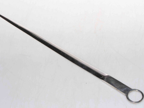 William Chawner silver meat skewer, London 1827, 32.5cm length.