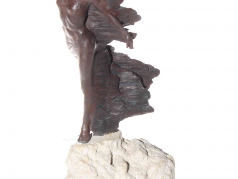 Joseph Bofill sculpture of 'Woman in the Wind', 32cm.