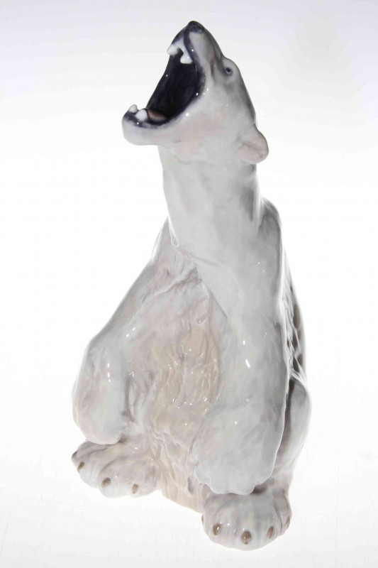 Large Royal Copenhagen Polar Bear, 32cm high.