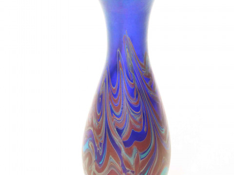 Okra glass vase by Richard Golding.