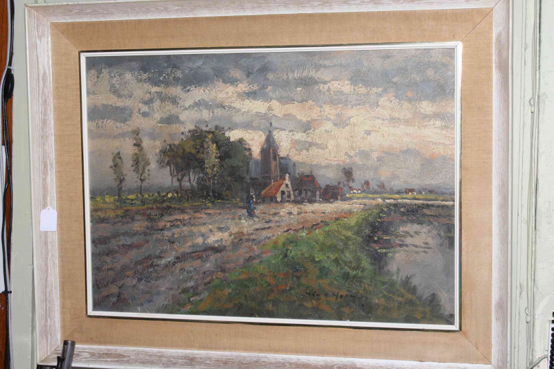 Herman, Continental Landscape, oil on canvas, signed lower right, 49cm by 69cm in contemporary frame.