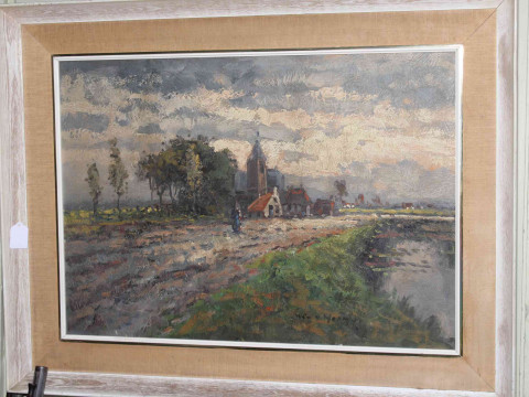 Herman, Continental Landscape, oil on canvas, signed lower right, 49cm...