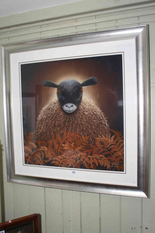 Lucy Pittaway, Brown Eyes, soft pastel on board, 76cm by 76cm, in glazed frame with certificate of authenticity.
