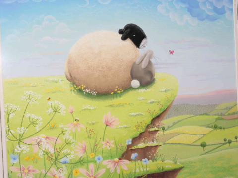 Lucy Pittaway, The High Life, soft pastel on board, 76cm by 76cm, in glazed frame with certificate of authenticity. thumbnail