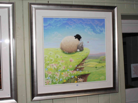 Lucy Pittaway, The High Life, soft pastel on board, 76cm by 76cm, in glazed...