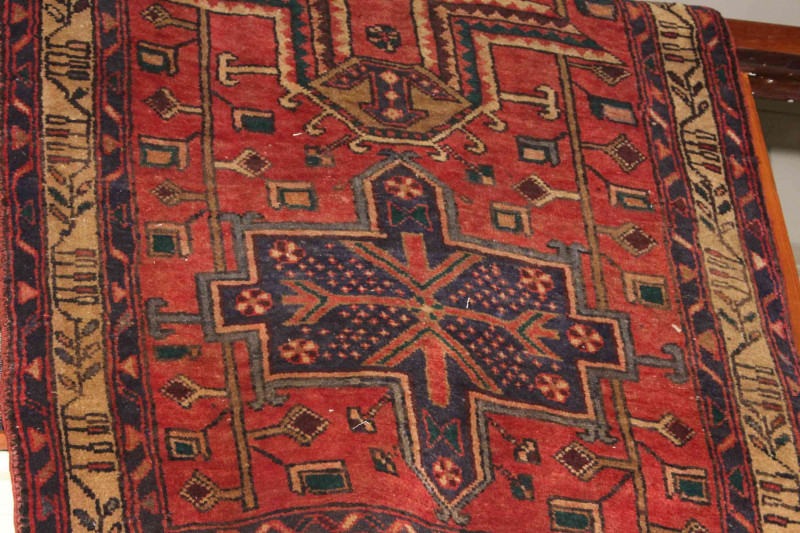 Mid 20th Century hand knotted Iranian wool runner, 3.62 by 1.17.