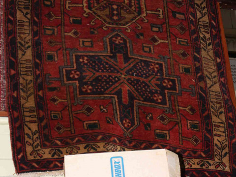 Mid 20th Century hand knotted Iranian wool runner, 3.62 by 1.17.