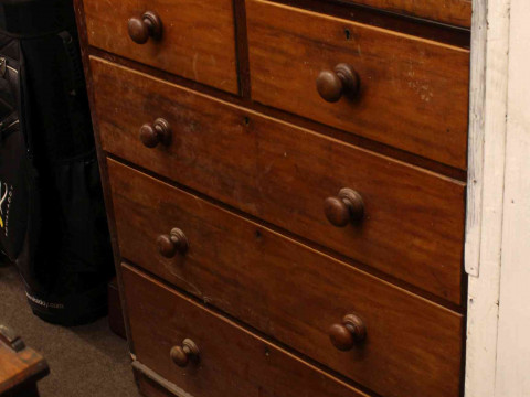 Victorian mahogany chest of two short above three long drawers, 110cm...