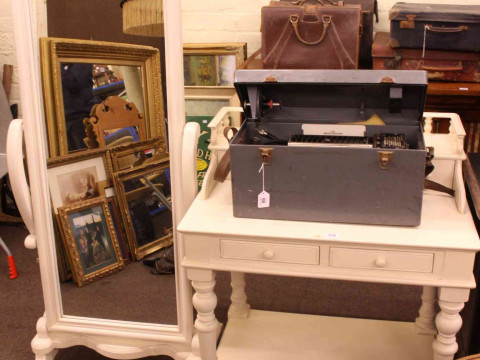 Victorian style washstand and cheval mirror (2).