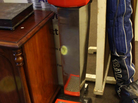 Coin operated personal scales.