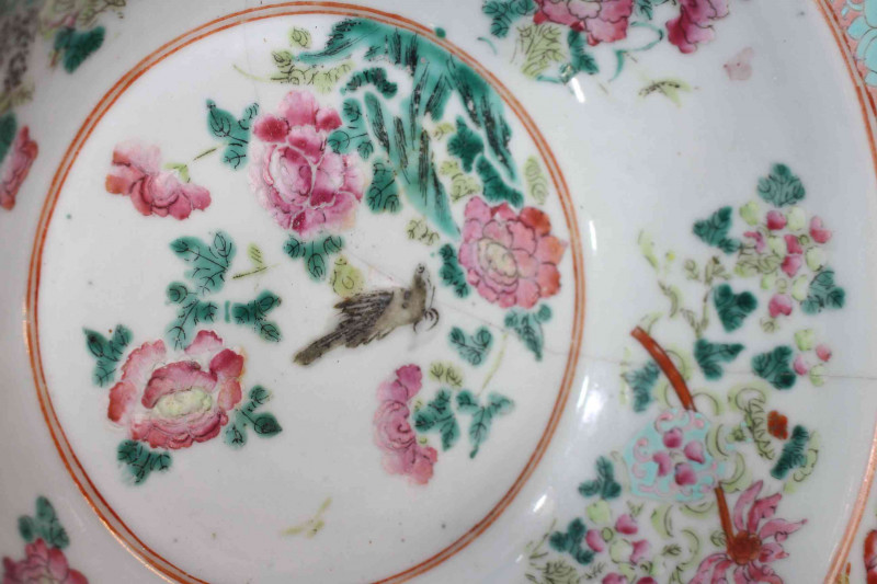 Chinese Famille Rose bowl, 29cm diameter.