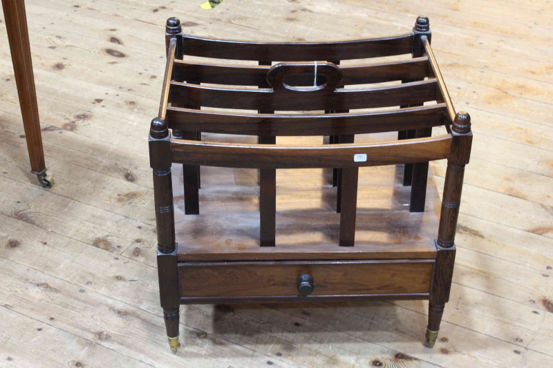Rosewood four division Canterbury, 49cm x 49cm x 39cm.