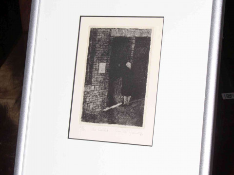 Tom McGuinness (1926-2006), The Caller, limited edition etching, signed...