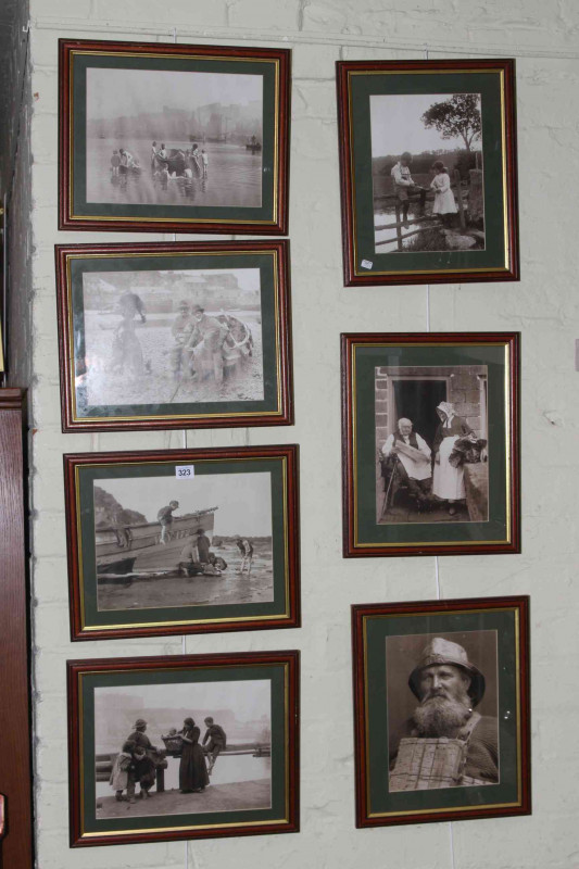 Set of seven framed Sutcliffe photographic prints.