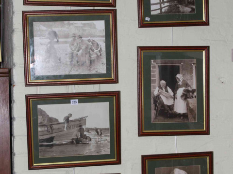 Set of seven framed Sutcliffe photographic prints.