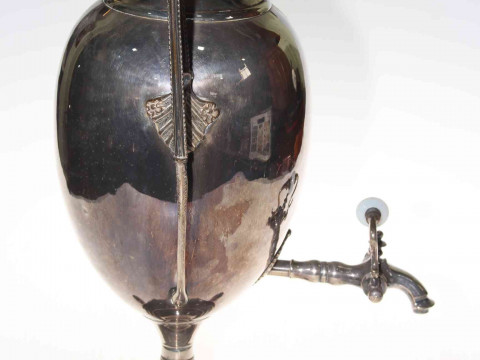 Silver plated samovar, 46cm high. thumbnail