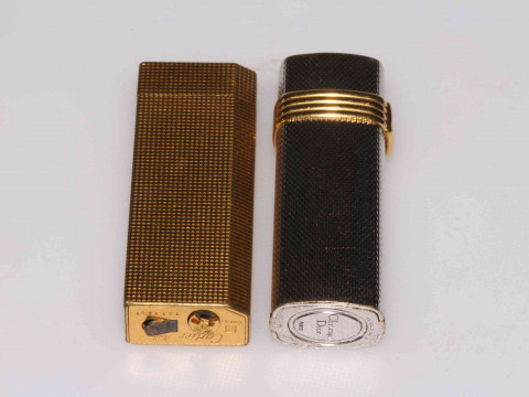 Cartier and Christian Dior cigarette lighters (2). Note: This lot is not...