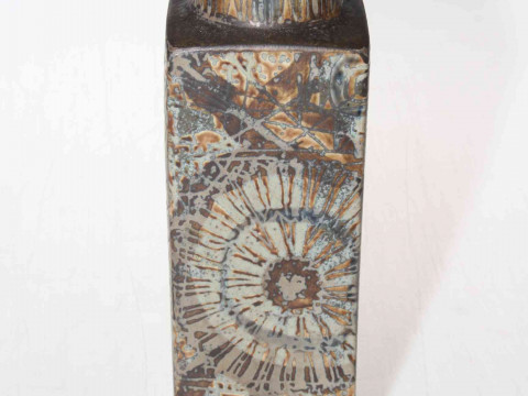 Royal Copenhagen 'Studio' vase of square section, 22cm.