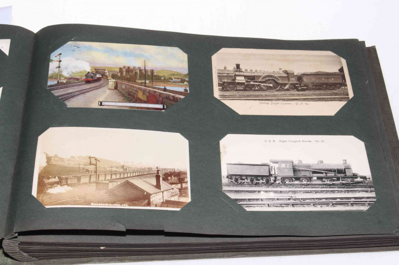 Railway Interest Printed And Photographic Postcard Album Inc Shildon 