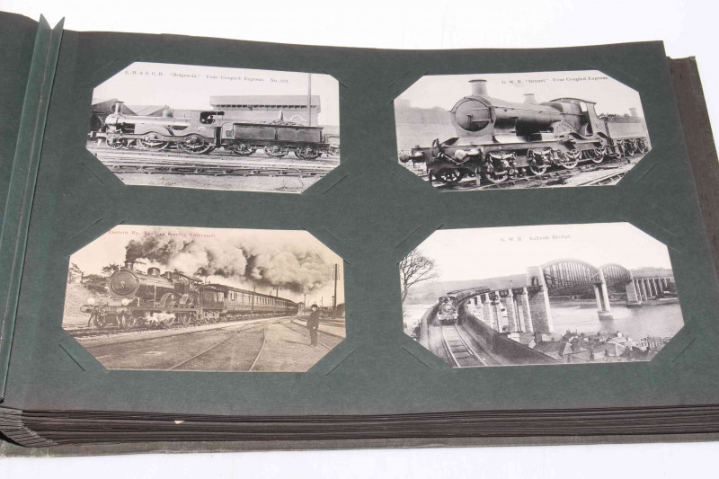 Railway Interest Printed And Photographic Postcard Album Inc Shildon 