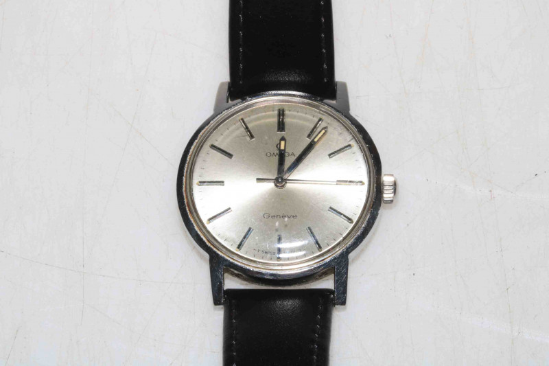 Omega Geneve stainless steel gents wristwatch, 1970's, with Omega box ...