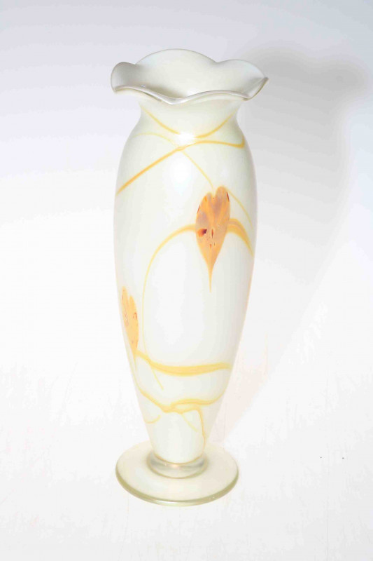 Large Okra limited edition R. Golding vase, 28cm high.