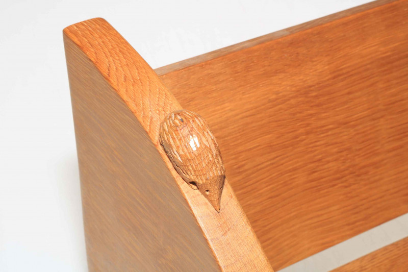 Hedgehog oak book trough, 46cm wide.