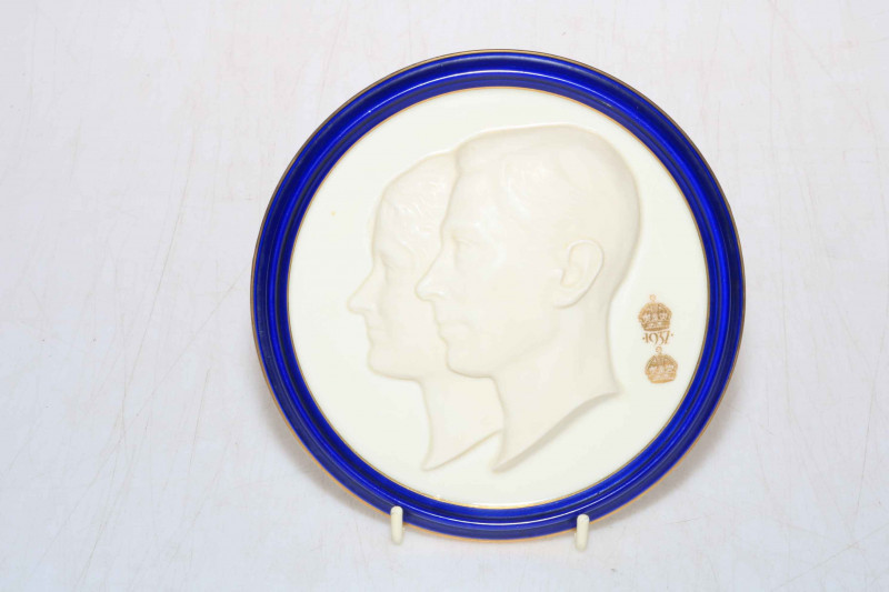 Royal Worcester 1937 commemorative plaque.