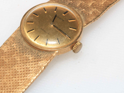 Tissot ladies 9 carat gold bracelet watch. thumbnail