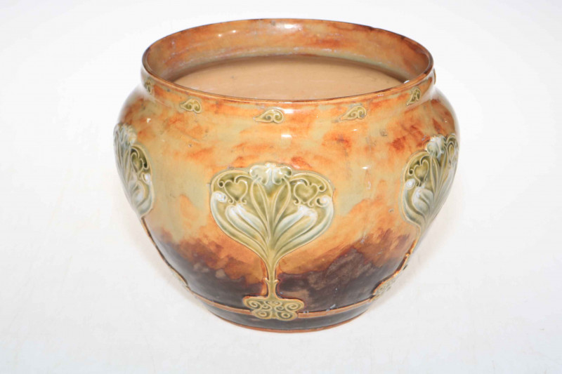 Victorian Doulton Lambeth Stoneware jardiniere.