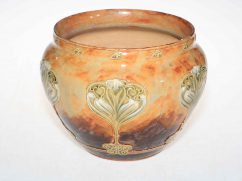 Victorian Doulton Lambeth Stoneware jardiniere.