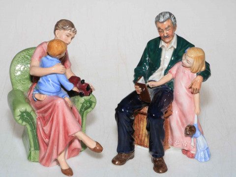 Two Royal Doulton figurines, HN3457 and HN3456.