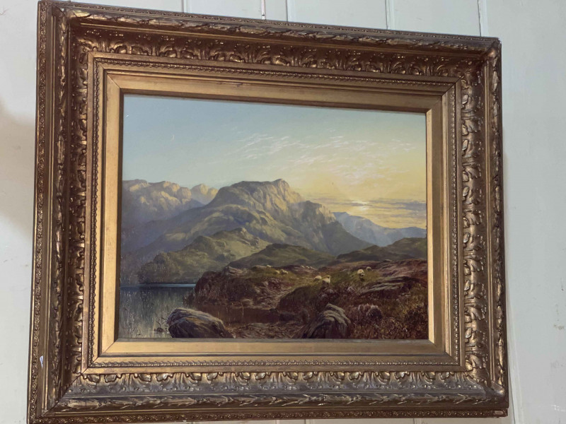 Alfred Augustus Glendening Snr (1840-1921), Loch Grail, oil painting, initialled and dated 66 lower left, 29cm by 39.5cm, in gilt frame.